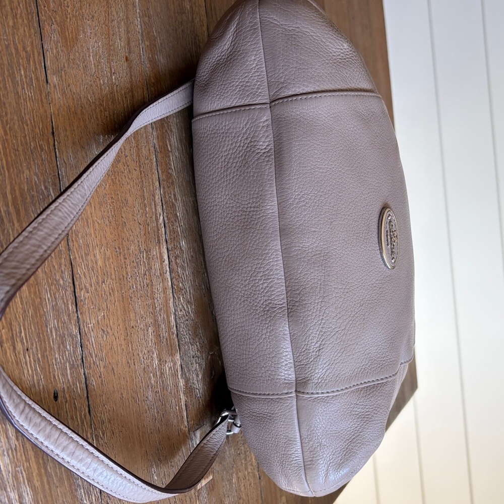 Coach Pebbled Leather Shoulder Bag in Light Beige - Picture 3 of 5